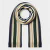 Green & Navy Striped Knitted Men's Scarf