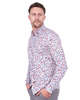 Colourful Leaf Print Shirt with Matching Handkerchief