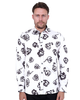 White Swirl Flower Print Shirt