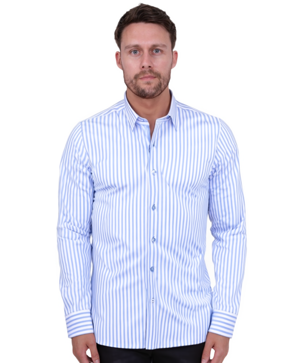 Blue Stripe Classic Men's Shirt