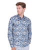 Jasmine Flower Print Shirt with Matching Handkerchief