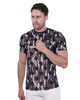 Grey Greca Square Print Body Fit T-Shirt