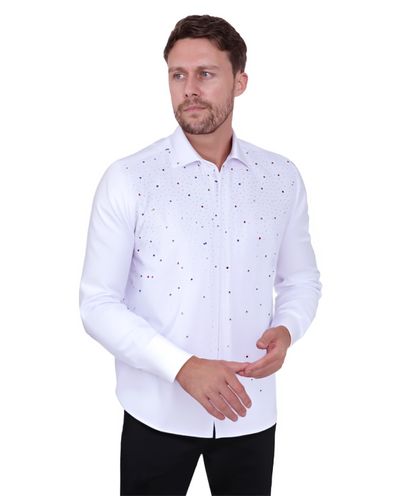 White Stone Studded Shirt