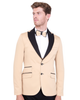 Gold Contrasting Lapel Blazer & Waistcoat
