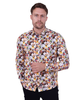 Kitten Print Men's Shirt with Matching Handkerchief