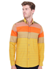 Yellow Front Row Striped Print Shirt