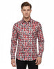 Red Stylish Circle Print Shirt