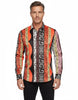 Oscar Banks Premium Geometric Pattern Dress Shirt