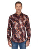 Oscar Banks Premium Satin Bold Geometric Pattern Print Shirt