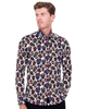 Black Day of the Dead Skull Print Shirt with Matching Handkerchief