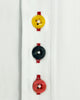 White Fashion Shirt with Colourful Collar Tip Design