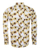 Cream Pure Cotton Honey Bee Print Men's Shirt