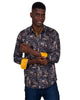 Camel Tartan Paisley Pure Cotton Shirts For Men
