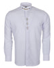 White Grandad Collar Chain shirt with Diamantes