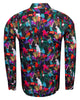 Purple Tropical Bird Print Shirt
