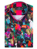 Purple Tropical Bird Print Shirt
