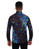 Blue Neon Floral Garden Print Shirt