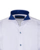 Royal Blue Fancy Dress Long Sleeve Bow Tie Shirt