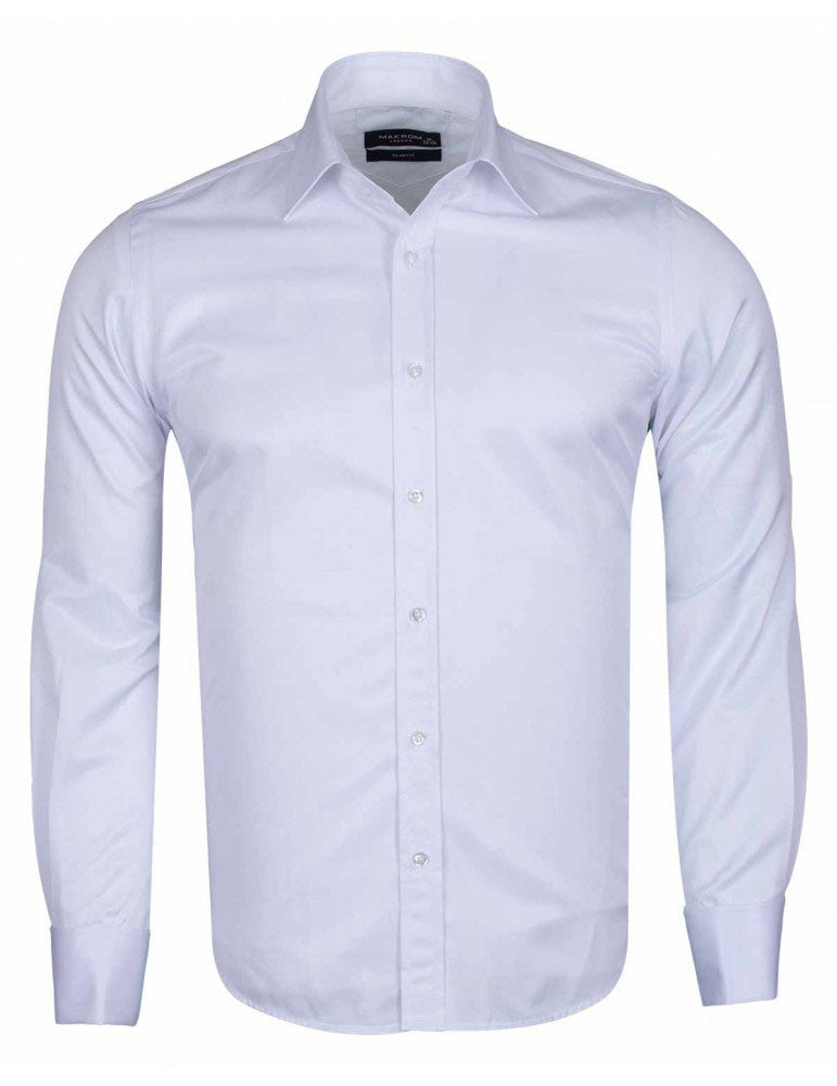 White Plain Double Cuff Shirt