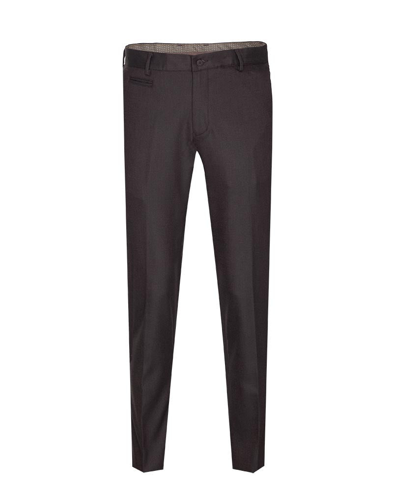 Brown Classic Textured Trouser