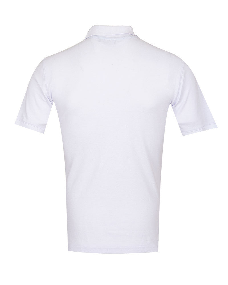 White Polo T-Shirt With Contrasting Collar