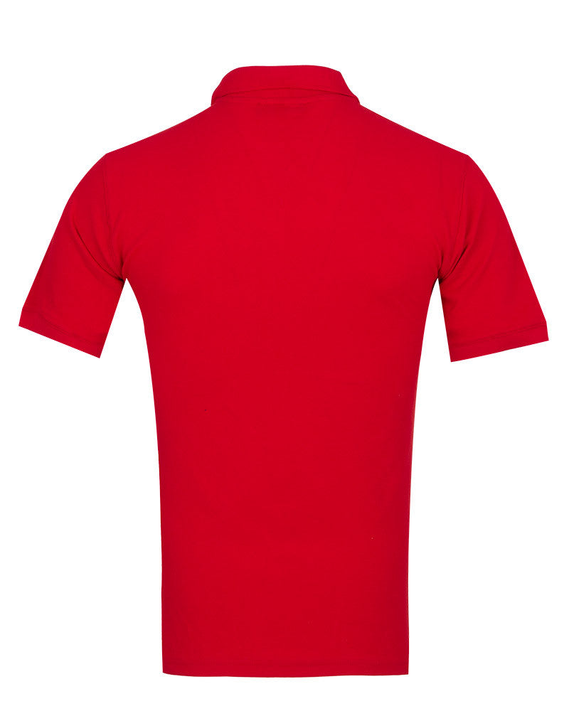 Red Polo T-Shirt With Contrasting Collar