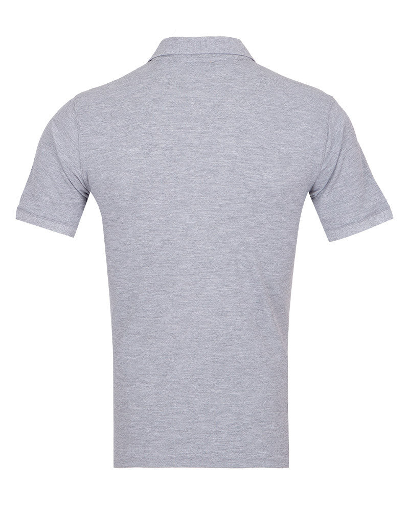 Grey Polo T-Shirt With Contrasting Collar