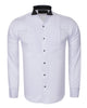 Black Pleated Dress Shirt with Bow Tie