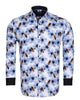 Blue Pure Cotton Honey Bee Print Men's Shirt