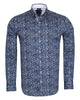Blue Floral Print Pure Cotton Shirt