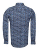 Blue Floral Print Pure Cotton Shirt