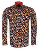 Floral Gold & Black Print Pure Cotton Shirt