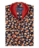 Floral Gold & Black Print Pure Cotton Shirt