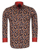 Floral Gold & Black Print Pure Cotton Shirt