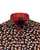 Floral Gold & Black Print Pure Cotton Shirt