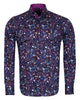Purple Colourful Floral Print Pure Cotton Shirt