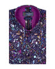Purple Colourful Floral Print Pure Cotton Shirt