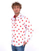 Christmas White Star Print Men's Shirt