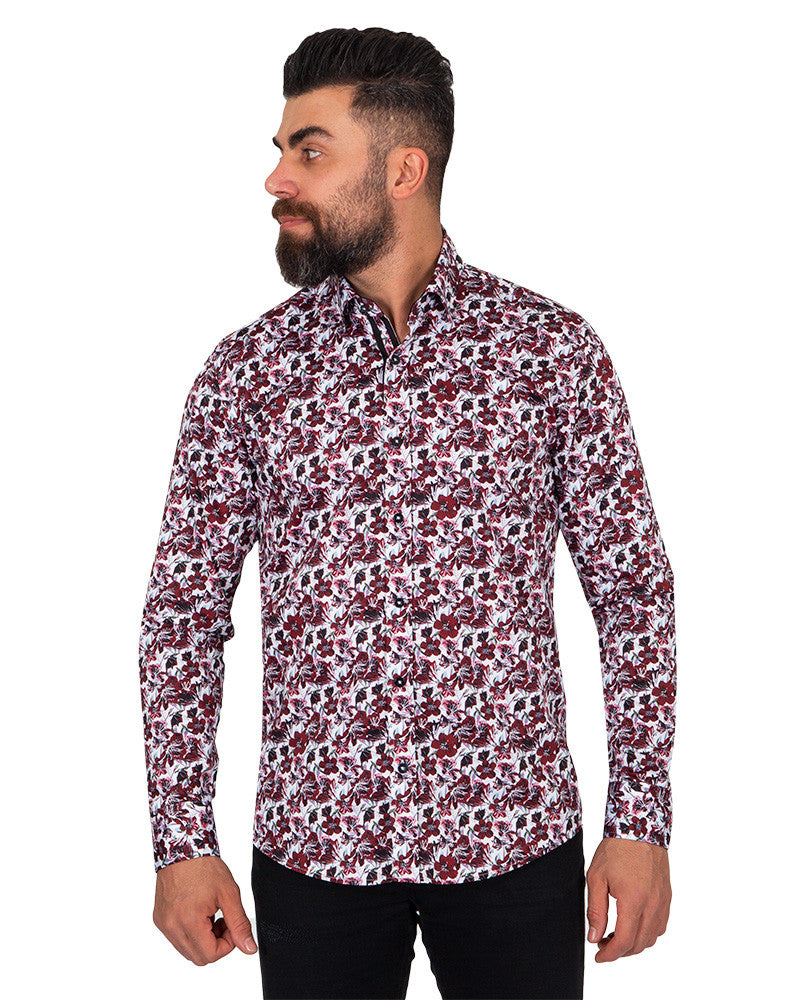 Blooming Flower Funky Cotton Print Shirt