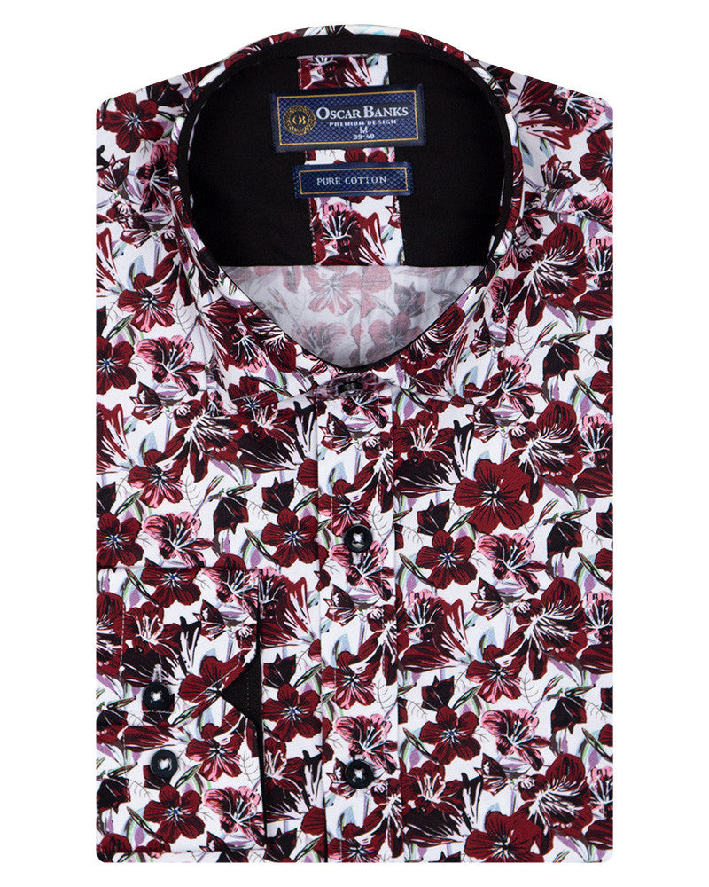 Blooming Flower Funky Cotton Print Shirt