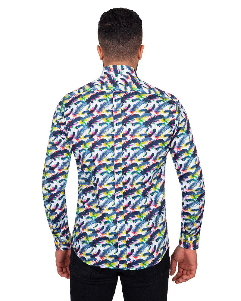 Colourful Feather Pure Cotton Print Shirt