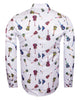 White Guitar Print Men's Shirt