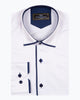 Dark Blue Classic Plain Shirt with Collar Tip Design