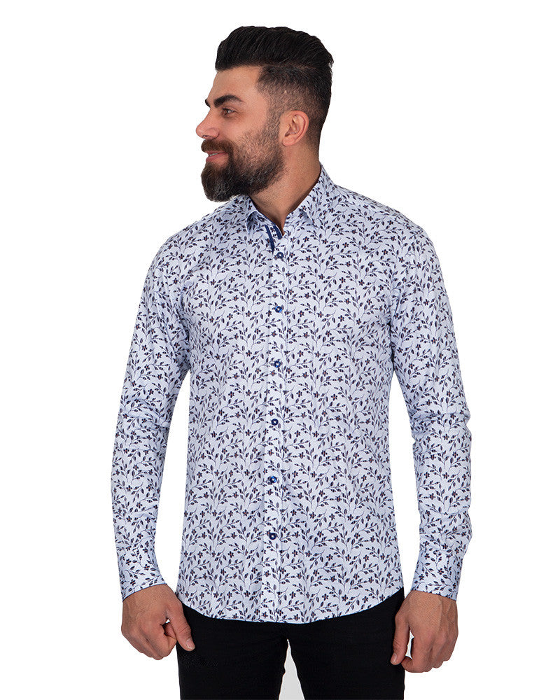 Floral Vine Print Pure Cotton Shirt