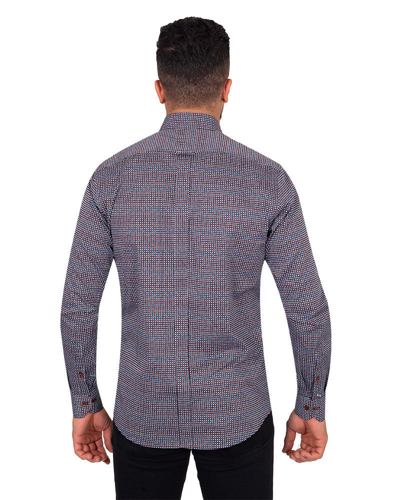 Dotted Stars Print Pure Cotton Shirts For Men