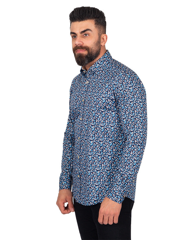 Small Floral Print Pure Cotton Shirt