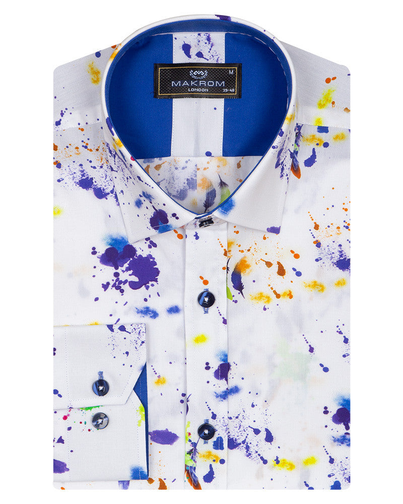 Spray Paint Print Men's Shirt