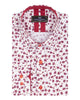 Red Floral Dotted Design Print Shirt