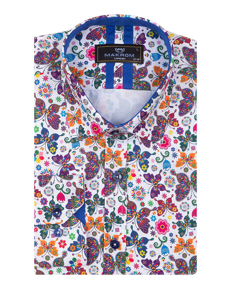 Hippy Butterfly Design Men's Shirt