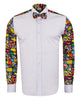 Comic Book Print Tuxedo Shirt